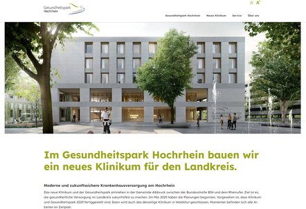 Website Gesundheitspark Hochrhein überarbeitet und  aktualisiert